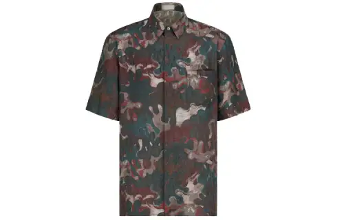 DIOR Quarterly New Products Shirts Men's Green Pointed Collar Moderate Other