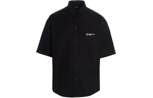 Balenciaga Logo Embroidered Short Sleeve Shirt