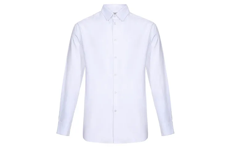 KENZO Shirts Men's White Pointed Collar Moderate Shirt
