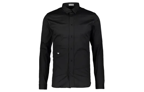 DIOR Quarterly New Products Shirts Men's Black Stand Collar Moderate Shirt