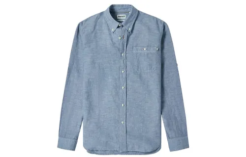 Timberland Shirts Men's Blue Pointed Collar Moderate Other