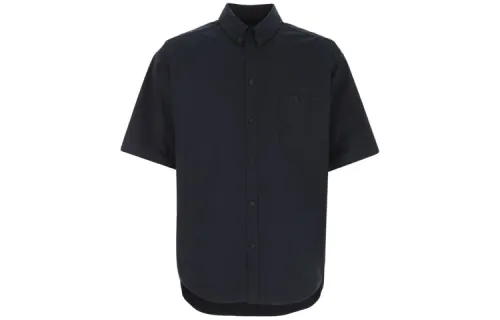 Balenciaga Shirts Men's Navy Blue Lapel Moderate Other