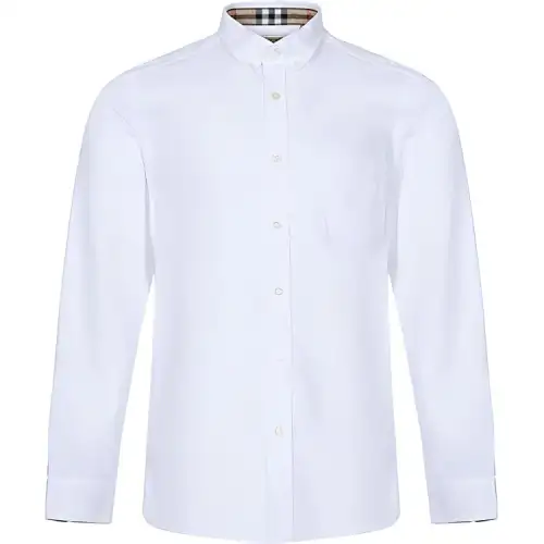 Burberry Shirts Men's White Pointed Collar Moderate Other