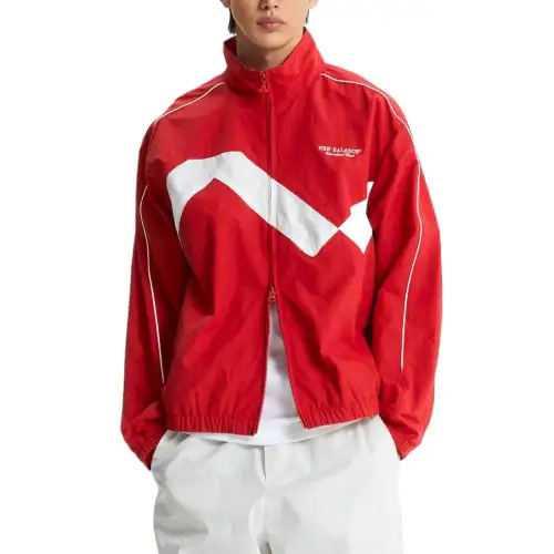 New Balance Jackets Men's Red Stand Collar Moderate Other
