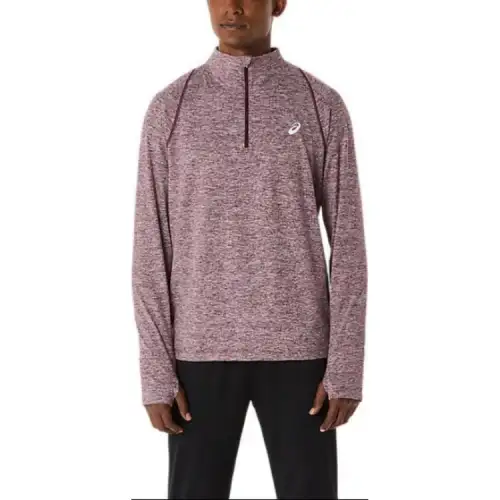 Asics THERMOPOLIS 1/4 ZIP Sweatshirt Men's Deep Mars Heather Flower