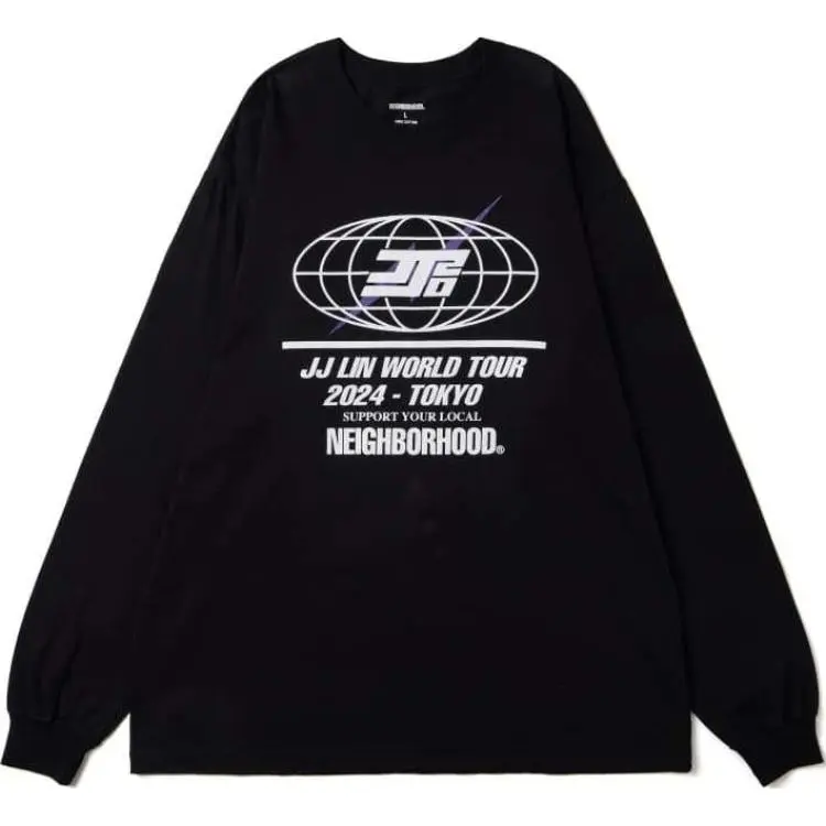 NEIGHBORHOOD JJ20 Lin Junjie 20th Anniversary Collaboration Collection T Shirts Unisex Crew Neck Moderate Straight Fit