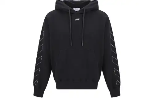 OFF-WHITE Arrows-embroidered Cotton Hoodie