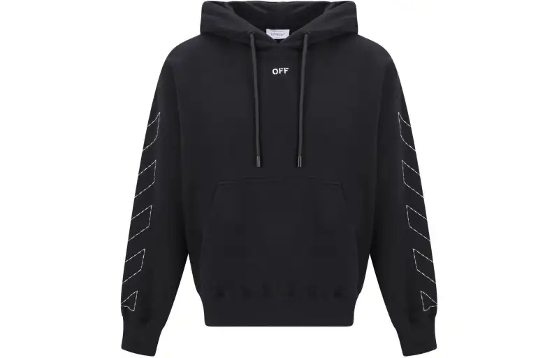 OFF-WHITE Arrows-embroidered Cotton Hoodie