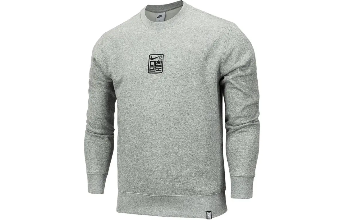 Nike Sweatshirts Men's Gray Crew Neck Moderate Regular