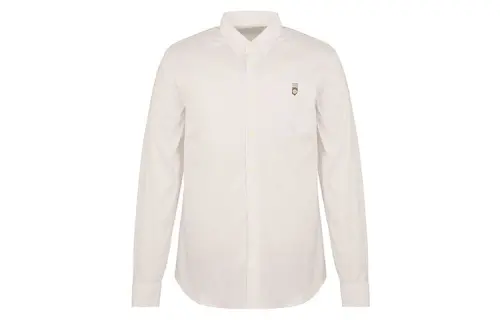 PRADA Shirts Men's White Pointed Collar Moderate
