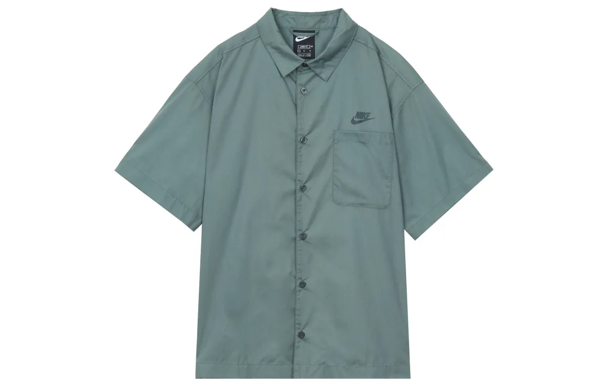 Nike Shirts Men's Green Lapel Thin Workwear