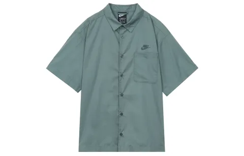 Nike Shirts Men's Green Lapel Thin Workwear