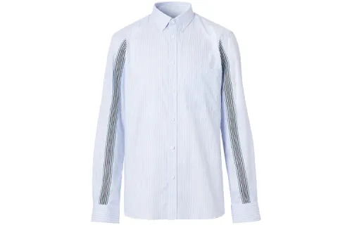 Burberry Shirts Men's Light Blue Pointed Collar Moderate Other