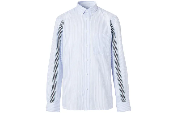 Burberry Shirts Men's Light Blue Pointed Collar Moderate Other