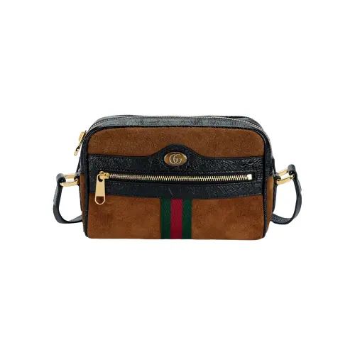 GUCCI Patent Leather Binding Suede Camera Bag, Shoulder Bag, Crossbody Bag Mini Women's