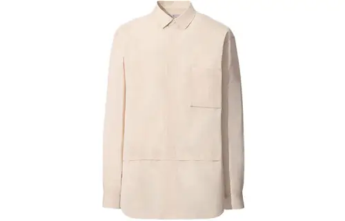 UNIQLO Jil Sander Shirts Men's Light Beige Pointed Collar Moderate Other