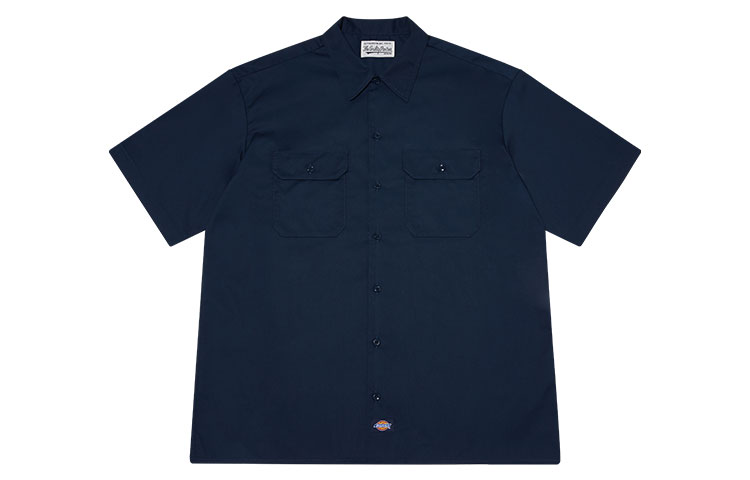 Dickies X WACKO MARIA Shirts Unisex Navy Blue Lapel Moderate Other