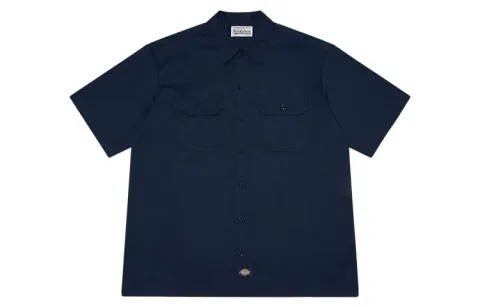 Dickies X WACKO MARIA Shirts Unisex Navy Blue Lapel Moderate Other