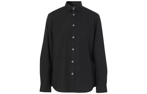 Burberry Shirts Men's Black Pointed Collar Moderate Other