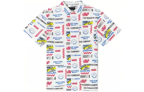 Vans Shirts Unisex White Lapel Moderate Shirt