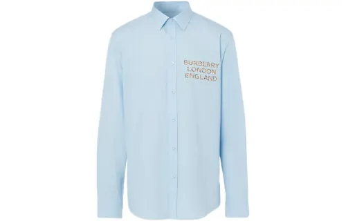 Burberry Shirt Men's Light Blue