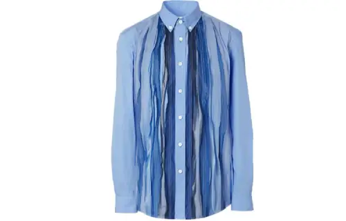Burberry Shirts Men's Blue Lapel Moderate Other