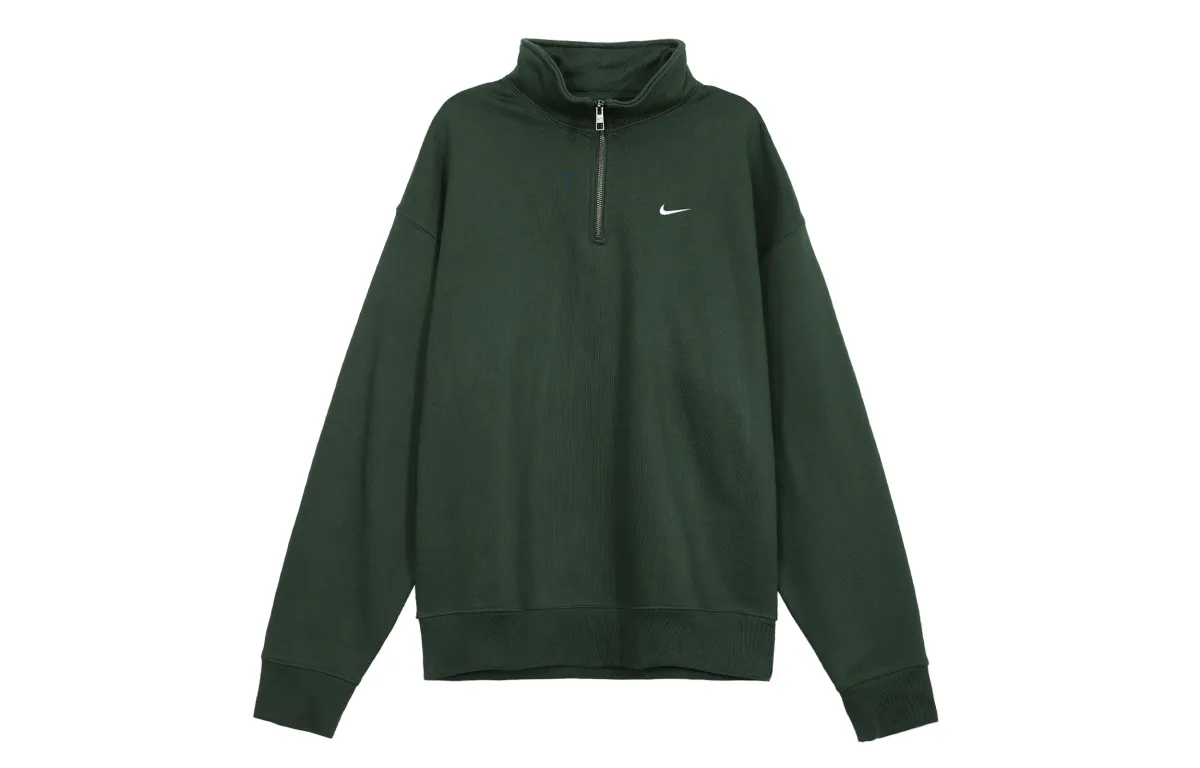 Nike Sweatshirts Men's Fir Green Stand Collar Moderate Other