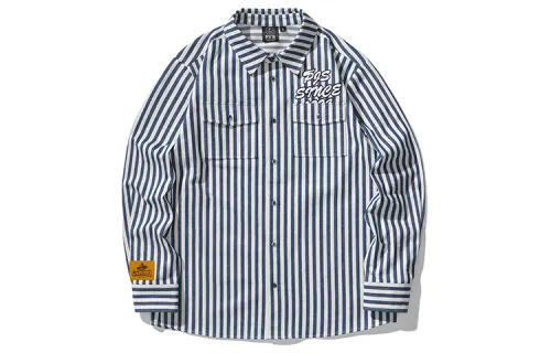 PJ's Vigor Shirt Early Fall Unisex Letter Stripes Color Block