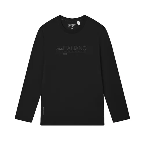 FILA T Shirts Men's Jet Black Crew Neck