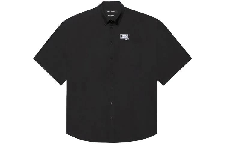Balenciaga One Size Your Logo Here Short Sleeve Shirt