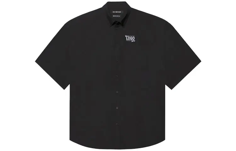 Balenciaga One Size Your Logo Here Short Sleeve Shirt