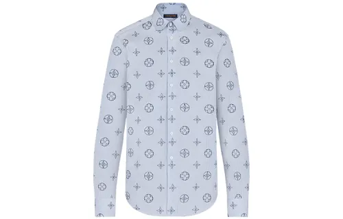 LOUIS VUITTON New Quarterly Products Of LV Shirts Men's Blue Moderate Other