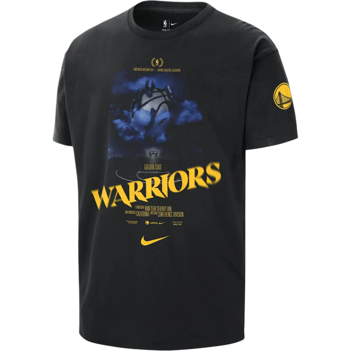 Nike x NBA Golden State WarriorsCourtside FW24 T Shirt Men's Black