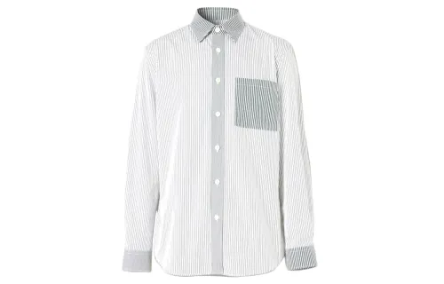 Burberry Shirts Men's Light Gray Crew Neck Moderate Other