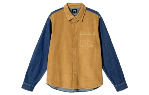 Stussy Shirts Unisex Ginger Yellow Square Collar Moderate Other