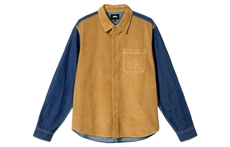Stussy Shirts Unisex Ginger Yellow Square Collar Moderate Other