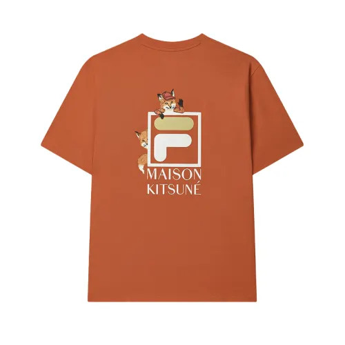 FILA x Maison Kitsune Little Fox T Shirt Men's Ancient Rusty Orange