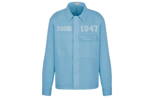 DIOR Quarterly New Products Shirt Men's Light Blue