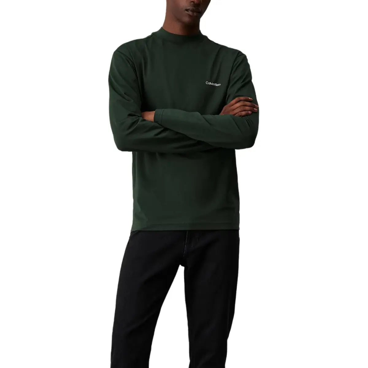 CALVIN KLEIN T Shirt Europe Version Men's Dark Green