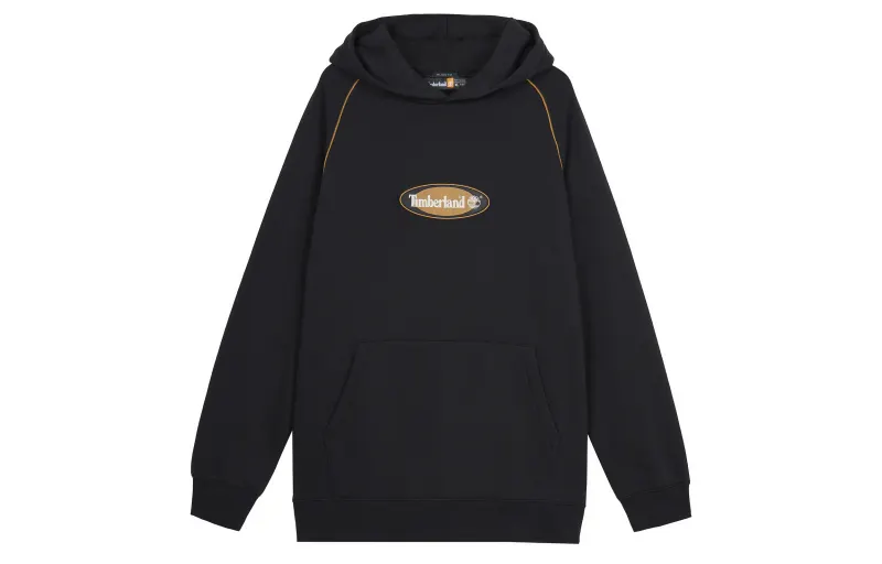 Timberland Sweatshirts Men's Black Hooded Moderate Regular