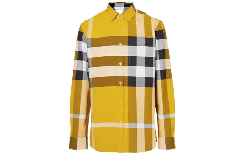 Burberry Shirt Men's Bright Ochre Stone Color