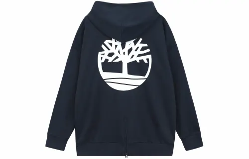 Timberland Sweatshirts Men's Navy Blue Hooded Moderate Regular