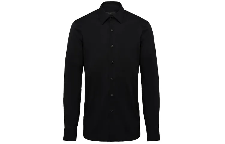 PRADA Shirts Men's Black Moderate Other