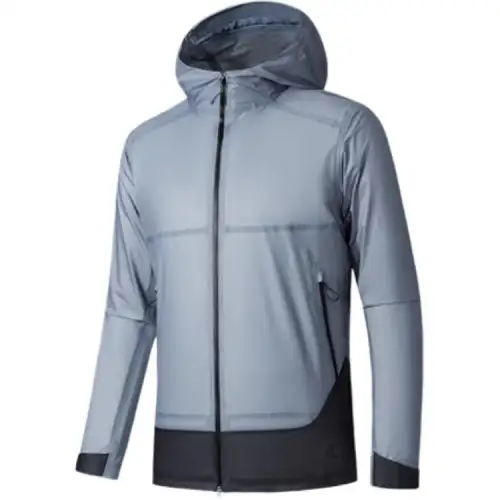 Anta Outdoor Collection Breathable Thermal Windbreaker Jacket Men's Lan Rock Ash