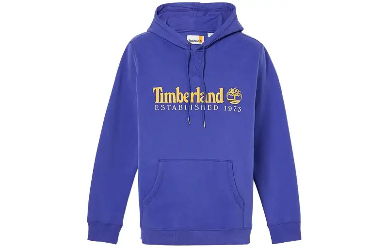 Timberland Sweatshirts Unisex Royal Blue Hooded Moderate Regular
