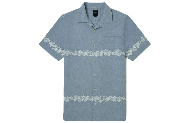 Vans Shirts Men's Blue Lapel Moderate Shirt