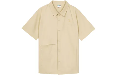 PUMA Shirts Men's Khaki Lapel Moderate Other