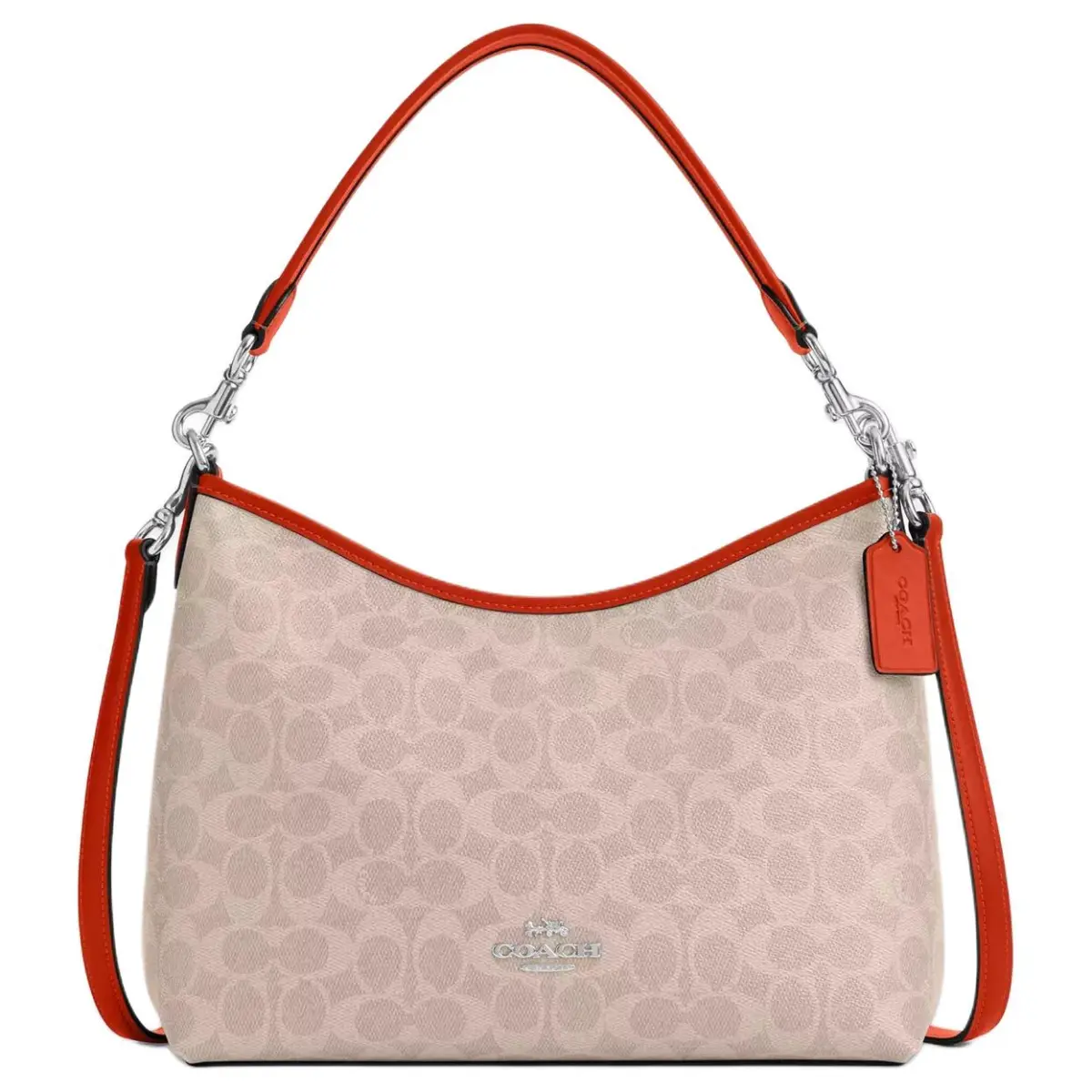 COACH Laurel Coated Canvas Crossbody Bag, Shoulder Bag Large Women's Sand