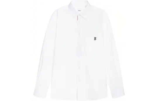 Burberry Monogram Motif Technical Cotton Shirt White