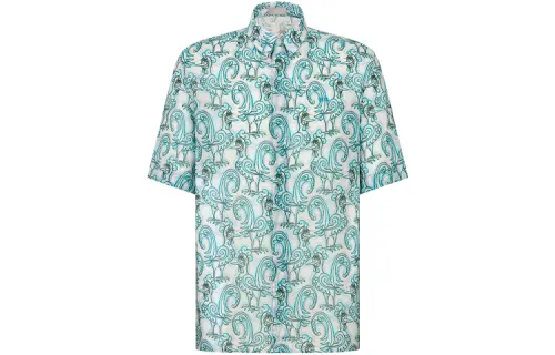 DIOR Quarterly New Products Shirts Men's Multicolor Lapel Moderate Shirt